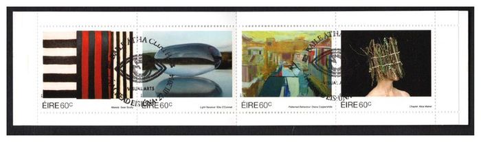 2014 Ireland Contemporary Arts Commemorative Stamps Booklet Fine Used With Dublin Pictorial Cancel (first day). Hibernian HB198