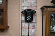 Black Bakelite Rotary Wall Telephone