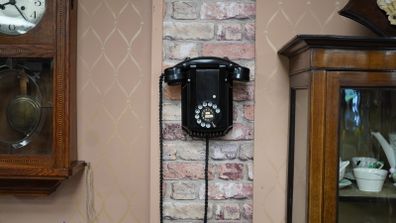 Black Bakelite Rotary Telephone