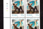 2009 Ireland The 100th Anniversary of the Death of John Millington Synge Commemorative Stamp Plate Block 1A1A1A1A Mint Never Hinged (MNH)