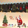Christmas Window Stickers Large Santa Claus Xmas Tree Gift Box Candy Socks Clings ornament Double-Side DIY Wall Door Mural Decal Sticker (FREE POSTAGE) Image 2