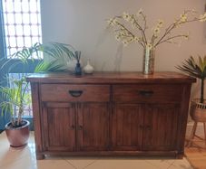 Solid dark oak cabinet
