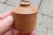Vintage stoneware ink bottle