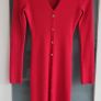 KAREN MILLEN Red Ribbed Knit Silver Studded Midi Sz M (Fit 8-10UK) - Rrp 165 (New) Image 4