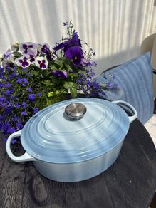Le Creuset 29cm 4.7L Oval casserole in Coastal blue