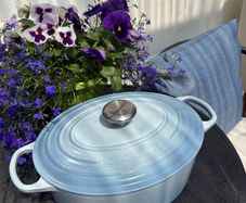 Le Creuset 29cm 4.7L Oval casserole in Coastal blue