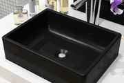 Basin Ceramic Rectangular Black 41x30x12 cm