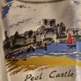 Souvenir Antique Set of 6  Engraved Isle Of Man Shot Glass Image 6