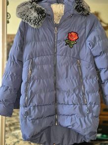 B&Q Girls Purple Puffer Coat - Age 15/16 - Excellent Condition, AV