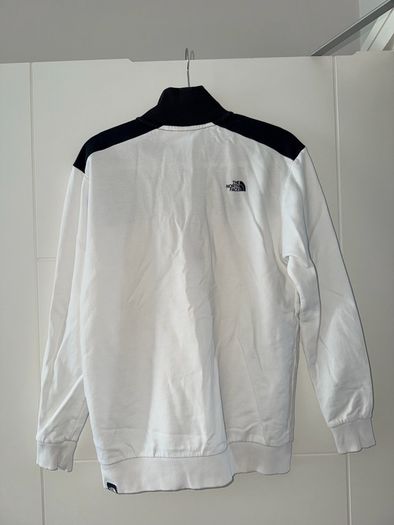 The North Face Women's White & Black Quarter Zip Fleece Sweatshirt - Size M