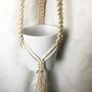Macrame plant hanger with plant pot Image 4