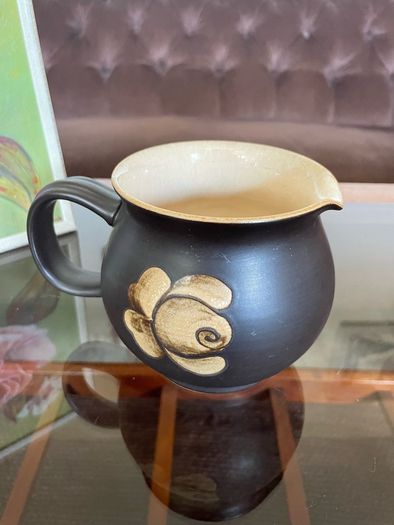 Denby Bakewell Vintage Brown Stoneware Rustic Floral Jug