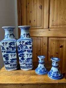 Willow Candle Holders And Tall Vases