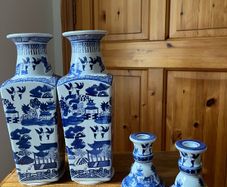 Willow Candle Holders And Tall Vases