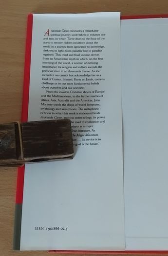 Turtle was Gone A Long Time Vol 3 Anaconda Canoe by John Moriarty h/b with d/j 1998 Kerry Philosophy