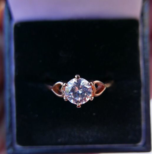 Vintage Gold Plated Solid Sterling Silver 925  Ring size P1/2 - 3g