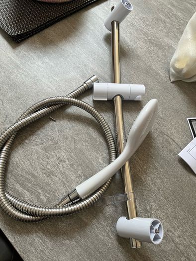 Triton T90 shower head and rail