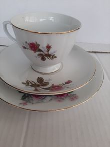 Vintage china tea cup saucer and plate