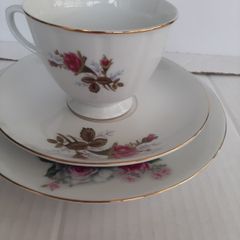 Vintage china tea cup saucer and plate