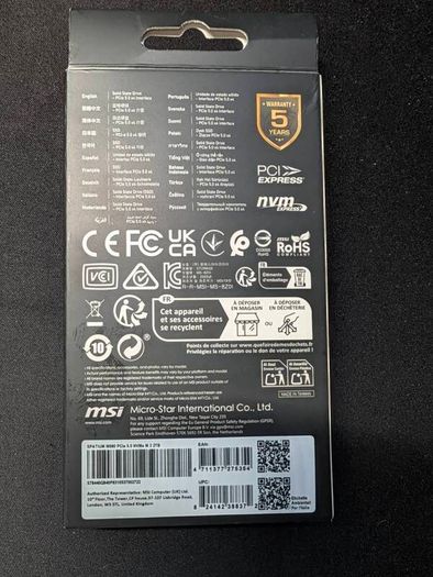 Ssd 2tb Msi Spatium M560 Ssd 2tb - Pcie 5.0 Nvme M.2