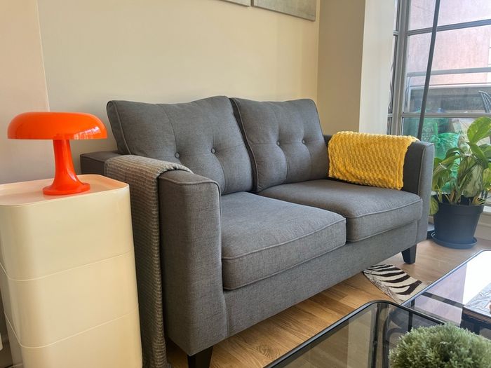 2 Grey Sofas in Excellent Condition Only 1 Year Old