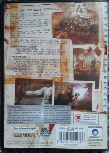 Resident Evil 4 PC DVD-ROM (Ubisoft/Capcom) Complete in Box