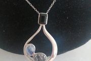 Sterling silver pendant with real gemstones