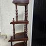 Vintage 5 Tier Wooden Corner Shelf Image 9