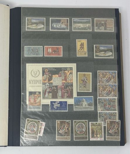 Collection: Cyprus, Greece, Italy and San Marino Stamps both mint an commemorative stamps on 41 pages