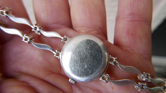 Vintage INDURO Watch for Women, Sterling Silver Bracelet Watch, Handmade 925 Sterling Silver Watch, Watch for Her Birthday Gift, Ladies Watch Japan Made (Works well, fresh battery)