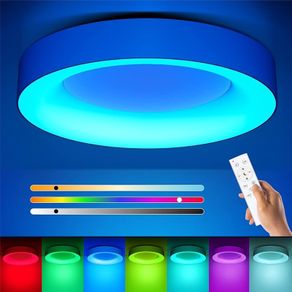 SALE | LED Ceiling Light Dimmable with Remote Control, 24W Flush Ceiling Light, 3000K-6500K 2400LM for Living Room, Bedroom, Kids Room, Dining Room, Kitchen, Bathroom, Round 11 Inch