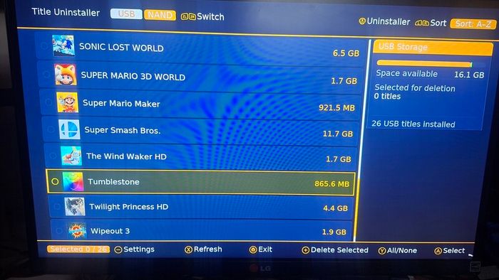 Modded Wii U 128GB USB Aroma with games