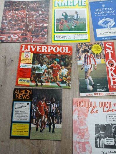 football program lot all Liverpool fc related