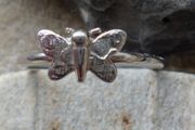 Sterling silver Butterfly Stacking Ring, Preloved,Size R