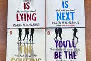 One Of Us Is Lying, Books 1,3,4&amp;5 by Karen M McManus