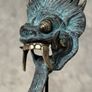 Chinese Mask Sculpture - Patinated Bronze Image 2