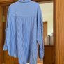 Lefties (Zara Group) Blue & White Stripe Oversize Shirt UK 14 Image 3