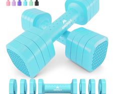 Adjustable Dumbbells Set, 1kg/2kg/3kg/4kg/5kg Dumbbell Pair, 4-in-1 and 5-in-1 Weights Dumbbells Set Women Men, Free Weights for Home Gym, Workout Hand Weights for Strength Training