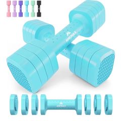 Adjustable Dumbbells Set, 1kg/2kg/3kg/4kg/5kg Dumbbell Pair, 4-in-1 and 5-in-1 Weights Dumbbells Set Women Men, Free Weights for Home Gym, Workout Hand Weights for Strength Training