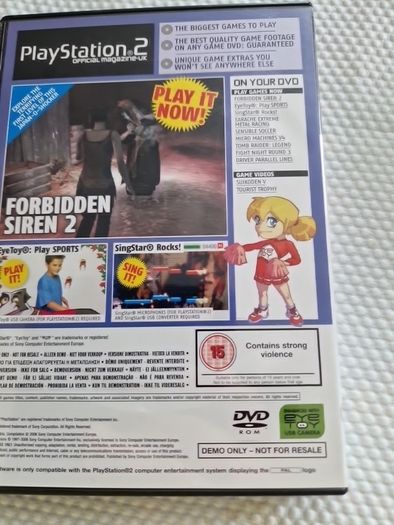 Demo disc 74 July 2006 Forbiden Siren 2 PlayStation 2 Ps2 Games Original