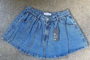 denim mini skirt