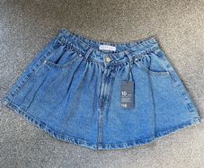 denim mini skirt