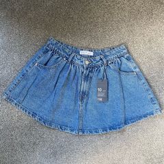 denim mini skirt