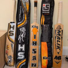HS, Ihsan, MB cricket bats