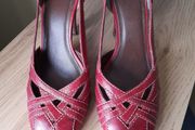 Red Faith leather heels size 5