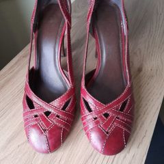 Red Faith leather heels size 5