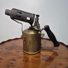 Antique Vintage "Vulcano" Brass Plumber's Blowtorch