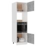 Microwave Cabinet Concrete Grey 60x57x207 cm Chipboard Image 8