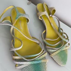 New Italian All Leather Sandals, Size 6