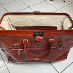 Genuine Leather Large Brown Holdall